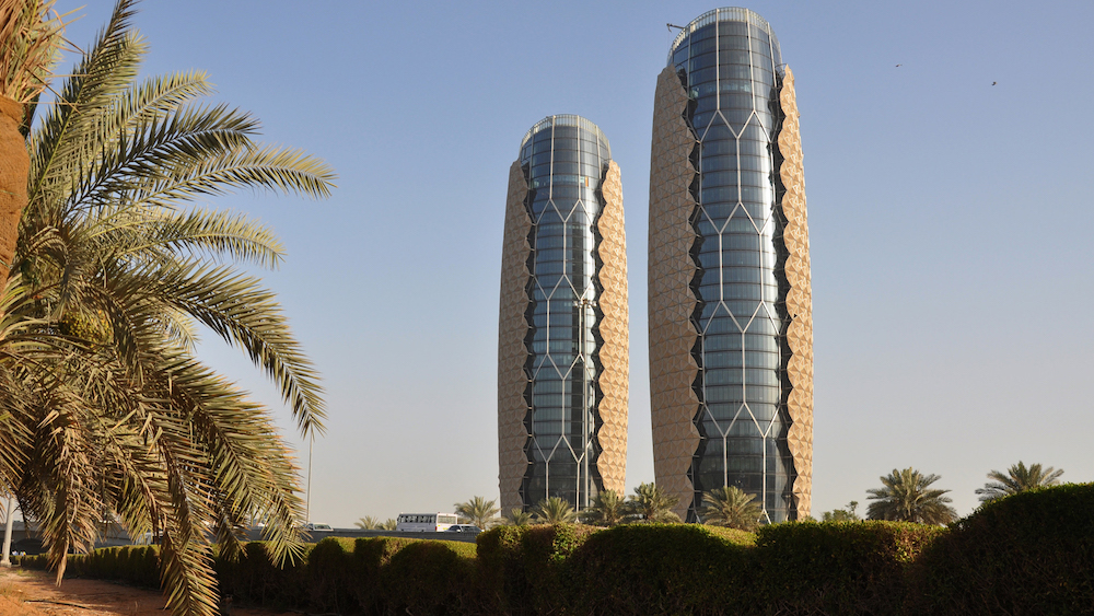 The Al Bahar Towers in Abu Dhabi have a dynamic shading system – a modular ‘Mashrabiya’ that opens and closes to provide self-shading as the sun moves around the building - Arup