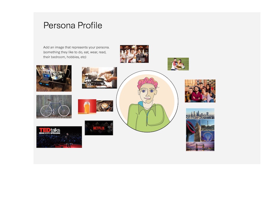 Persona moodboard for Lee - Moodboard courtesy of Heta Architects